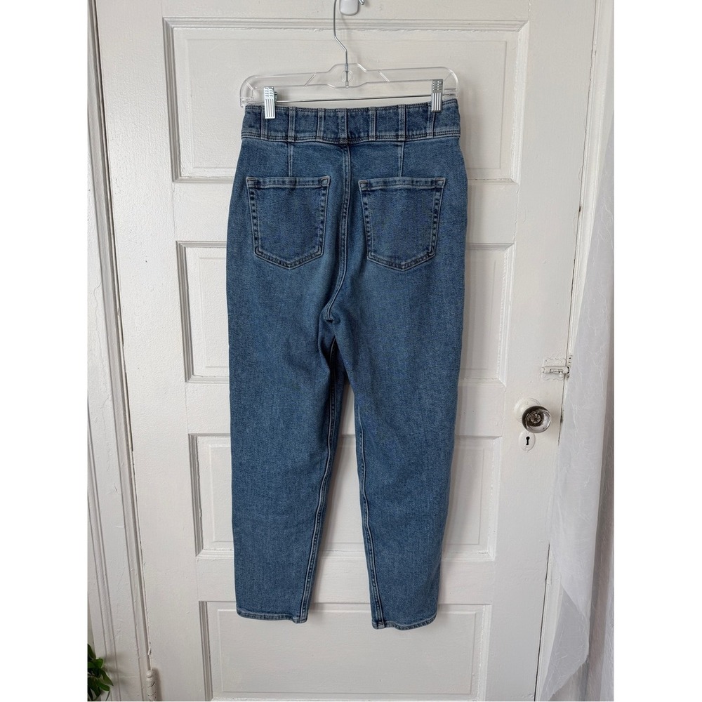 Hollister Ultra High Rise 80's Mom Jeans Vintage Stretch Button Fly Blue Denim - Picture 8 of 15